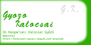 gyozo kalocsai business card