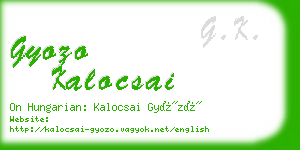 gyozo kalocsai business card
